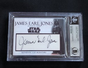JAMES EARL JONES DARTH VADER STAR WARS SIGNED CUT SIGNATURE CARD BAS AUTHENTIC