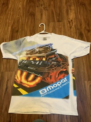 Camisa Mopar Vintage TODA LA IMPRESIÓN DOBLE CARA AÑOS 90’s Camiseta Motor Gráfico EE. UU. Foto 1 de 4