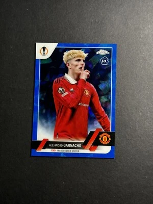 2022-23 Topps Chrome Sapphire UCC Alejandro Garnacho Rookie Image Variation SP - Image 1 of 2