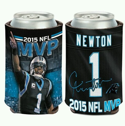 CAM NEWTON CAROLINA PANTHERS 2015 NFL MVP CAN BOTTLE COOZIE KOOZIE COOLER Cover
