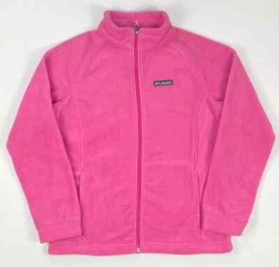 NEW Girl's Youth Columbia Benton Springs Full Zip Pink Fleece Jacket XL - Image 1 of 3