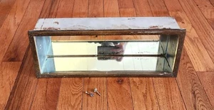 ANTIQUE 1950 RECESSED SHOWER TUB SOAP DISH METAL MIRROR GLASS - Picture 1 of 10