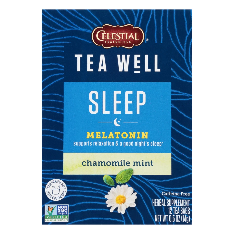 Celestial Seasonings Teawell Herbal Tea Sleep With Melatonin Chamomile MINT 1