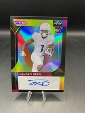 2023 Leaf Vivid Football Jayden Reed Auto Rookie Black SSP /5 Packers