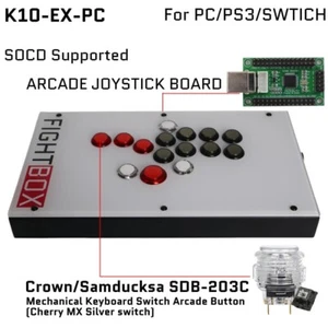 Fightbox K10-Ex All Button Leverless Arcade Game Controller PC/PS/Xbox/Switch - Picture 1 of 33