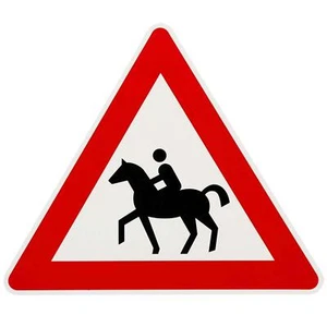 Verkehrszeichen Nr. 101-13 Achtung Vorsicht Reiter Schilder Pferd Warnschild - Bild 1 von 3