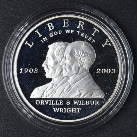 2003-P Proof First Flight Modern Commemorative Silver Dollar 1$ -COINGIANTS Cover