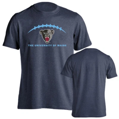 University of Maine Bears Football Laces Out Logo Tee Short Sleeve Adult T-Shirt - Image 1 of 4