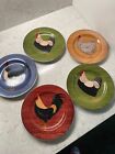 Sakura Warren Kimble "BRANDON HOUSE" Ceramic Rooster Plate Home Decor Set of 5