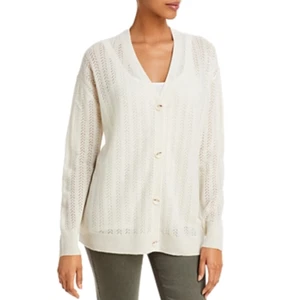 Suéter C by Designer Brand Cashmere Pointelle Ceniza Talla L 2499 - Imagen 1 de 4