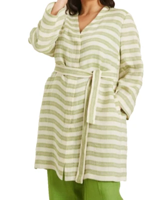 ✨MARINA RINALDI  Linen mat duster Coat   Plus size 31-US W22_ It60_ De52_ Fr56 - Image 1 of 4