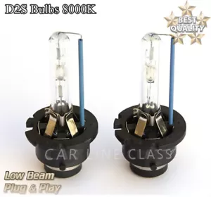 2x D2S Bulbs Xenon Hid 35W Ice Blue 8000K Low Beam Headlight Volvo C30 2006-2009 - Picture 1 of 11