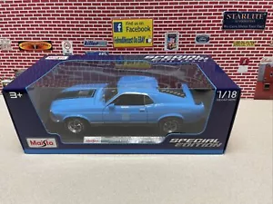 1/18 Maisto 1970 Ford Mustang Mach 1 Grabber blau Sonderedition Neu - Bild 1 von 8