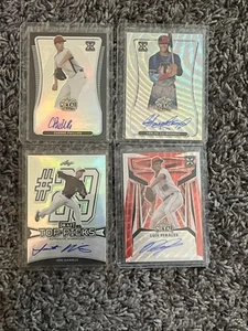 Baseball Prospect Auto Lot of 4 Leaf Metal Draft - Serial Numbered (1/3 & 5/15) - Picture 1 of 10