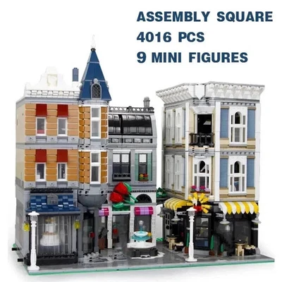 *NEW* UNBRANDED MOC 10255 CREATOR Assembly Square & 9 Figures Building Blocks - Image 1 of 4
