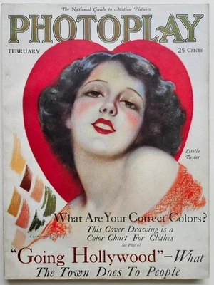 PHOTOPLAY Magazine February 1929 Estelle Taylor cover by Charles Sheldon - VG - Image 1 of 4