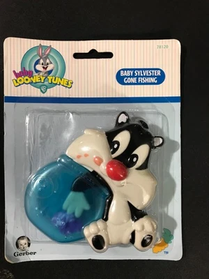 Mordedor Baby Sylvester 1999 nuevo en paquete ido a pescar juguete de bebé de colección  Foto 1 de 2
