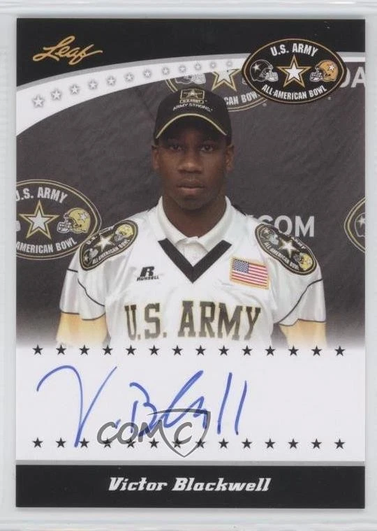 2011 Leaf US Army All-American Bowl Selection Tour Victor Blackwell #TA-VB1 Auto - Image 1 of 2