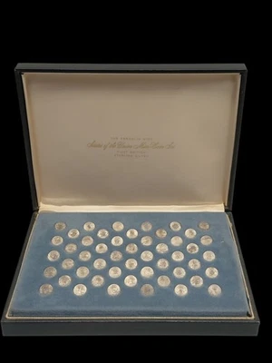 Complete Franklin Mint 1969 States of the Union Mini Coin Set In Sterling Silver - Image 1 of 4