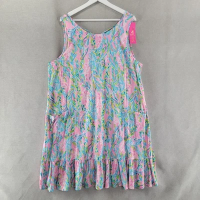 Vestido Lilly Pulitzer Mujer XXL Kristin Volante NUEVO Unicornio del Mar Resort Foto 1 de 4