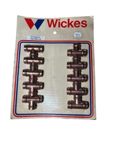 Wickes 310 C Equal Tee. 15mm Solder Ring Copper New Pack of 10 - Picture 1 of 6
