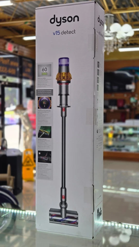 Dyson V15 Detect Cordless Stick Vacuum Cleaner - Yellow/Nickel (447261-01)