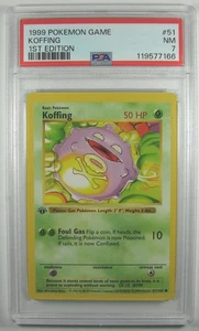 Pokémon 1999 Base Set 1. Edition Koffing 51/102 PSA 7 NM RARE - Bild 1 von 2