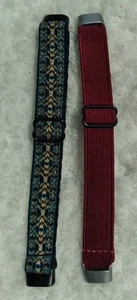 Set Of 2 Fitbit Luxe Elastic Watch Bands Soft Nylon Stretch Adjustable Strap - Zdjęcie 1 z 3