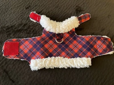 Susan Lanci Plaid Chenille Step-in Harness. (XXS) - Image 1 of 4