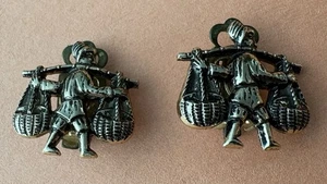 Vintage goldfarbene Mann Tragekörbe Clip-On Ohrringe Deutschland 3/4 Zoll - Bild 1 von 5