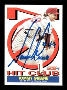 Maglia 1991 Score No Hit Club 426 Tommy Greene firmata autografo #, MZ BXC - Foto 1 di 2