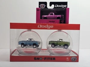 M2 Machines '74 DODGE W200 POWERWAGON SNO-FITTER 2 Pack Ornament + '76 Dodge SRT - Picture 1 of 18