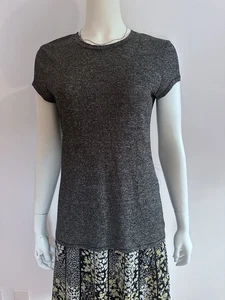 T-shirt manica corta Rag & Bone taglia M grigio marmorizzato maglia rayon leggera - Foto 1 di 16