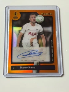 2021-22 Topps Merlin Chrome Auto Orange Refractor Harry Kane 17/25 - Picture 1 of 2