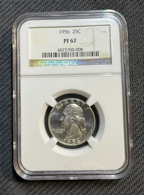 1956 25c Washington Silver Quarter, NGC PF 67 - Image 1 of 2