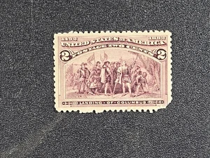 1892 US 2 cent COLUMBIAN - Scott #231 - Mint, NH (lower right corner) stk#QM7 - Picture 1 of 6