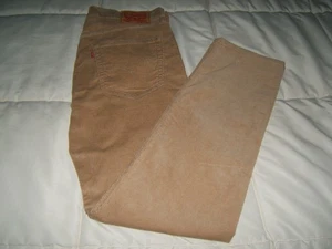 NUEVO Pantalones rectos de pana Levi's 502 para hombre 34x32 cordones beige - Imagen 1 de 5