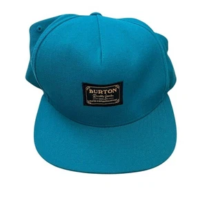 Burton Hudson Woodthrush Snapback Azul Mezcla de Lana Ajustable Clásico Logo Gorra - Imagen 1 de 7