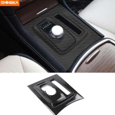 Console Gear Shift Panel Cover Trim For Chrysler 300/300C 2015+ Carbon Fiber Foto 1 de 4