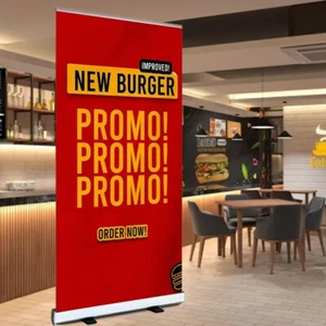 Retractable Banner Stand Trade Show Pop Up Display Stand 31.5"x 80"Hardware only - Picture 1 of 14