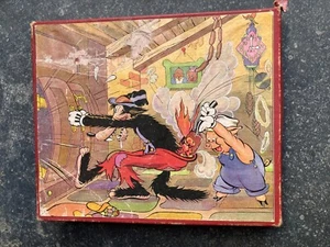 Ancien jeu de cube Disney Les 3 petits cochons et le méchant loup  BON ETAT - Picture 1 of 6