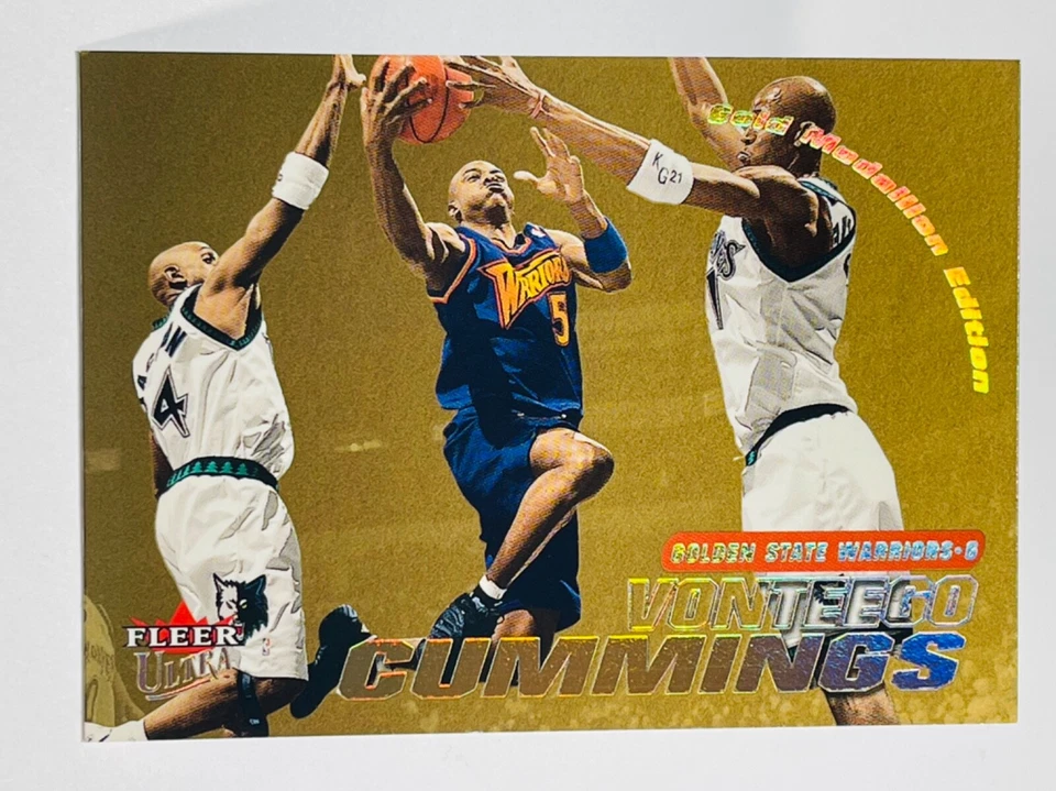 VONTEEGO CUMMINGS 2000-01 Fleer Ultra GOLD MEDALLION #63G Golden State Warriors - Image 1 of 2