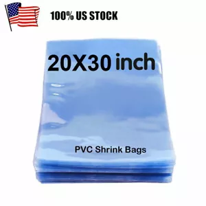 20"x30" Clear Heat Shrink Wrap Bags PVC Film Gifts Bottles Candle Packing Basket - Picture 1 of 8