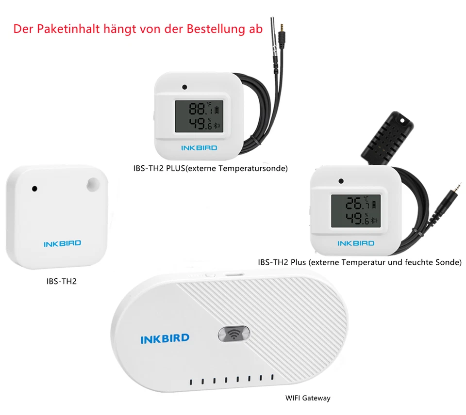 Inkbird Bluetooth Smart Sensor Thermometer Hygrometer Temp Humid APP C/F IBS-TH2