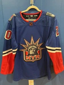 Adidas New York Rangers Reverse Retro Chris Kreider Authentic Men's Jersey Sz 50 - Picture 1 of 4