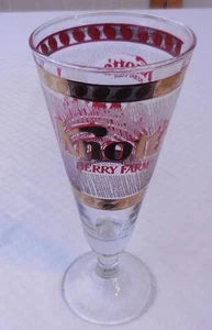 Vidrio de cerveza/helado Knotts Berry Farm en forma de cono rojo/dorado en relieve - Imagen 1 de 8