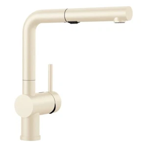 Blanco Linus 1,5-GPM Niedriger Bogen Ausziehbare Küchenarmatur, Dual Spray, Biskuit 526372 - Bild 1 von 10