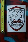 GORDIE Surfboards The Only Way To Travel Red Clear V18a Vintage Surfing STICKER