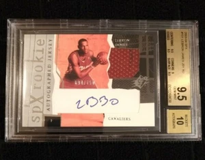 2003 Upper Deck SPx LEBRON JAMES Rookie Rc Auto Autograph Patch /750 Bgs 9.5 /10