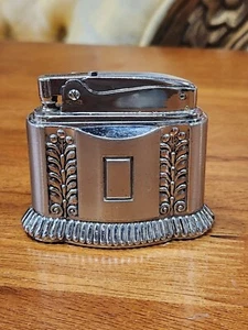 VGC: VINTAGE - RONSON DIANA SILVER SAGE TABLE TOP LIGHTER - MADE IN ENGLAND - Picture 1 of 7